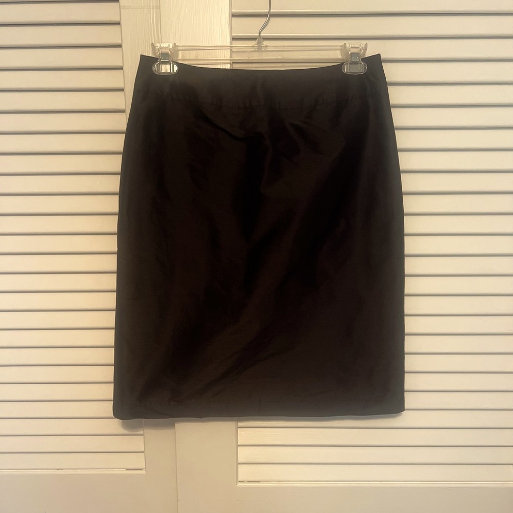 Fully Lined Black 100% Silk Skirt